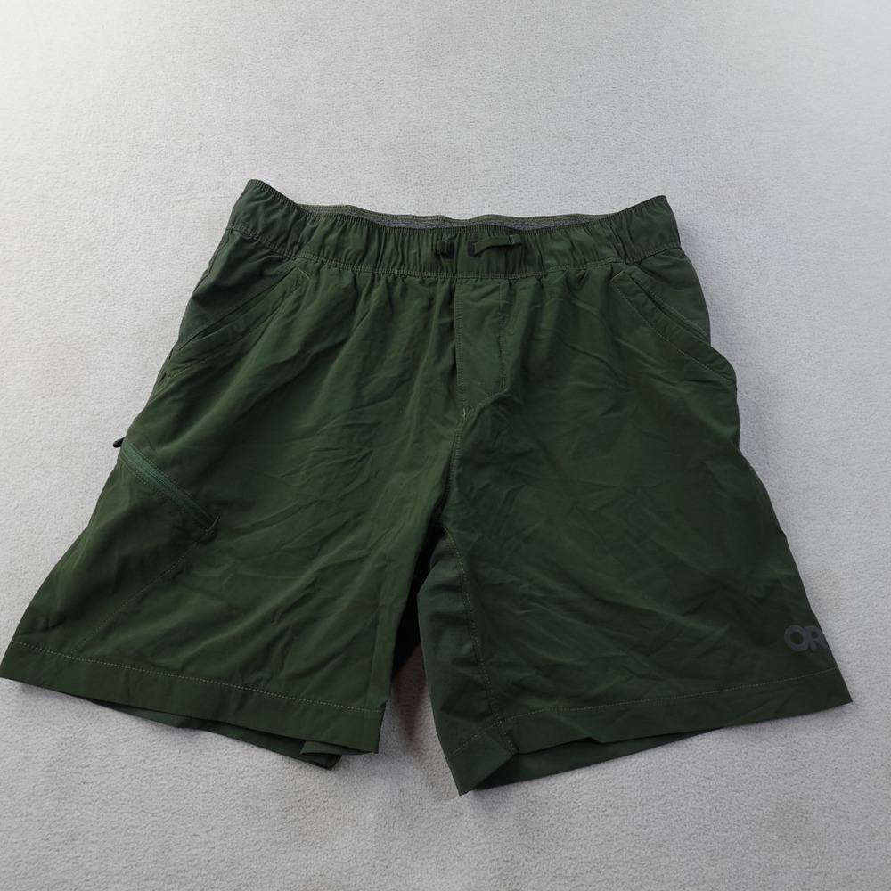 Outdoor Research Astro Shorts Mens Medium Green 7" Hiking Running Trail Nylon